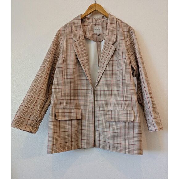 Liverpool Los Angeles Plaid Boyfriend Blazer Jacket  Sz 14 - Picture 6 of 8